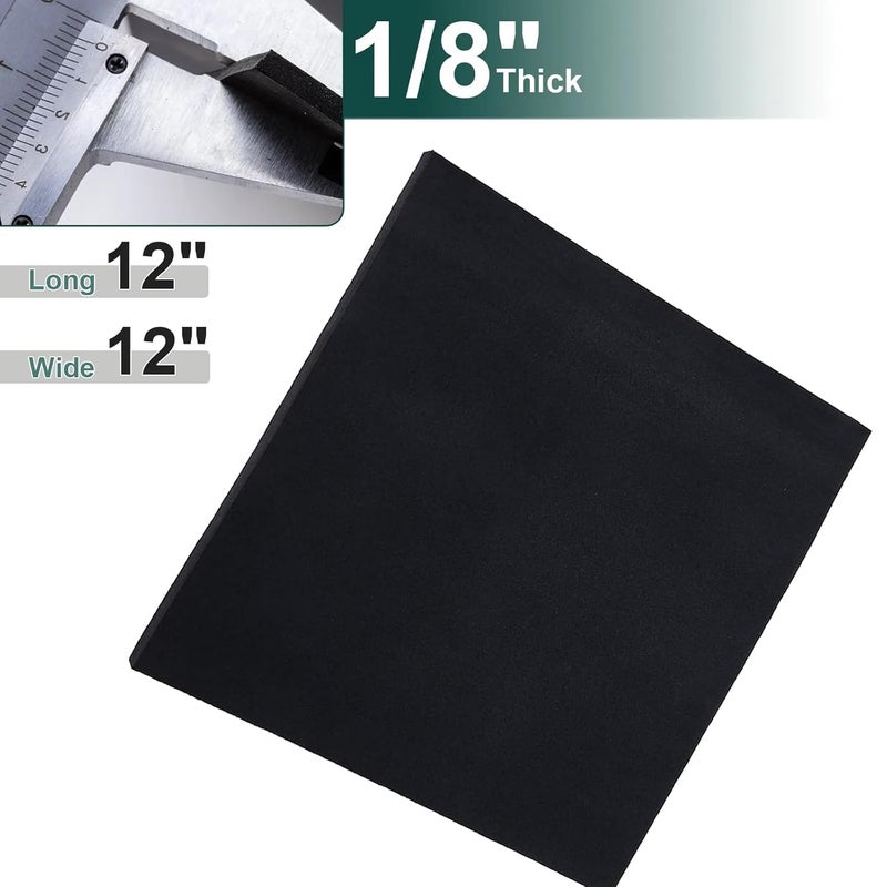 ZERITO Silicone Rubber Sheet, 60A Rubber Gasket Material, 1/8 (.125)" Thick × 12" W × 12" L Rubber Sheet Use for DIY Gaskets, Pads, Seals, Crafts, Supports, Liner,Bumpers,Leveling, Flooring, Abrasion - Image 2